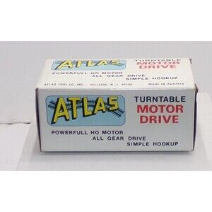 ATLAS HO SCALE MODEL TURNTABLE MOTOR DRIVE #301 All Gear Drive Austria NOS